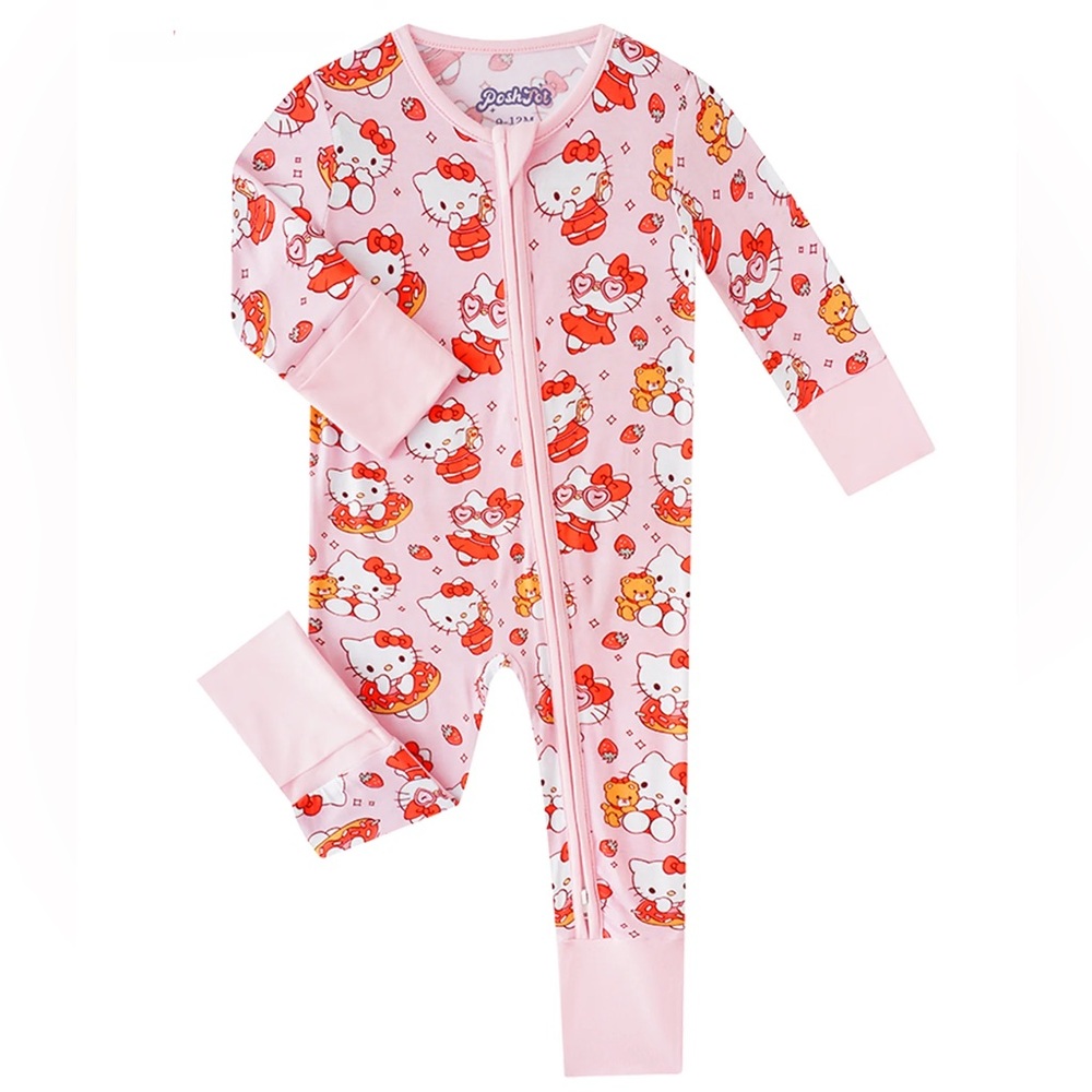 (NWT) Poshtot Hello Kitty bamboo convertible zippy